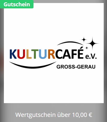Kulturcafe Gutschein 10 Euro